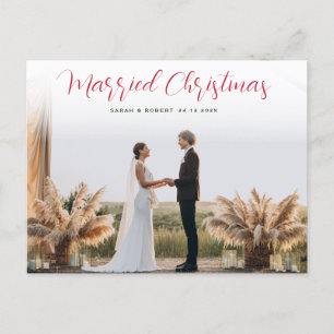elegant unique wedding announcement postcard