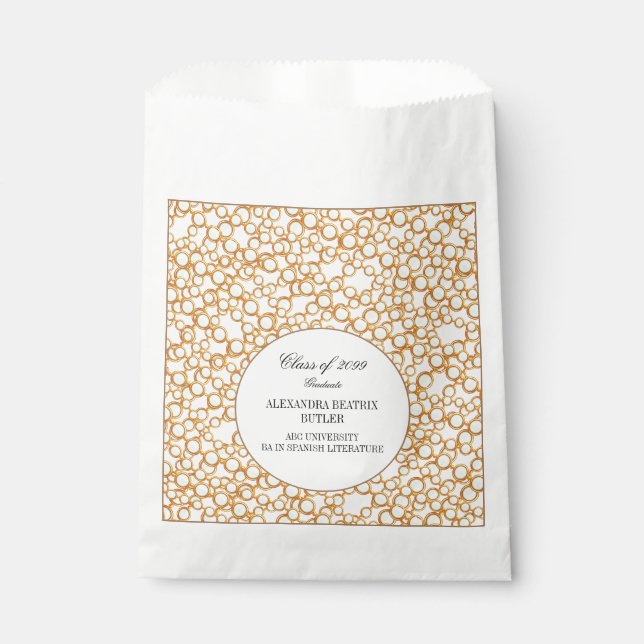 Elegant University Master's Grad Graduation Party Favour Bag (Front)