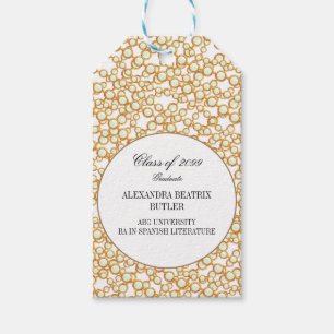 Elegant University Master's Grad Graduation Party Gift Tags
