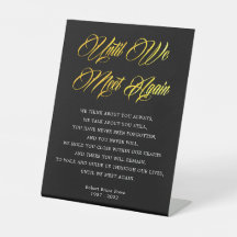 Elegant Until We Meet Again Funeral Poem