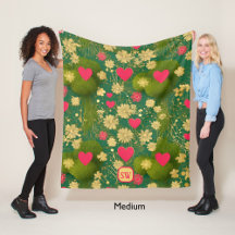 Elegant Valentine’s Day, monogram, moss