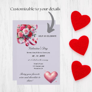 Elegant Valentine's Day Celebration Invitation