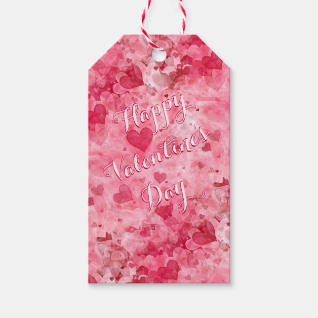 Elegant Valentine's Day Gift Tags (Front)