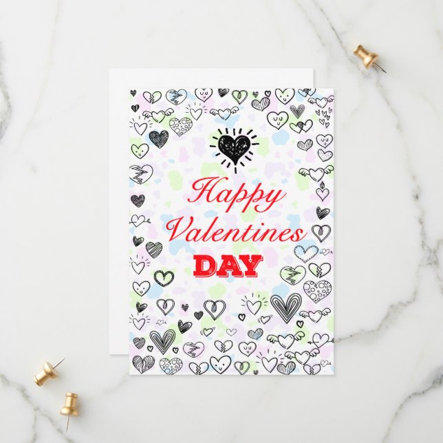 Elegant valentine's day holiday card (Front/Back In Situ)