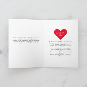 Elegant Valentine's Day Photo Card For Teacher