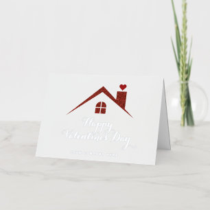 Elegant Valentine's Day Red Sparkle Realty Foil Greeting Card
