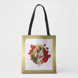 Elegant Valentines, Love, Anniversary Red Heart Tote Bag