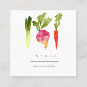 Elegant vegetable resturant business card
