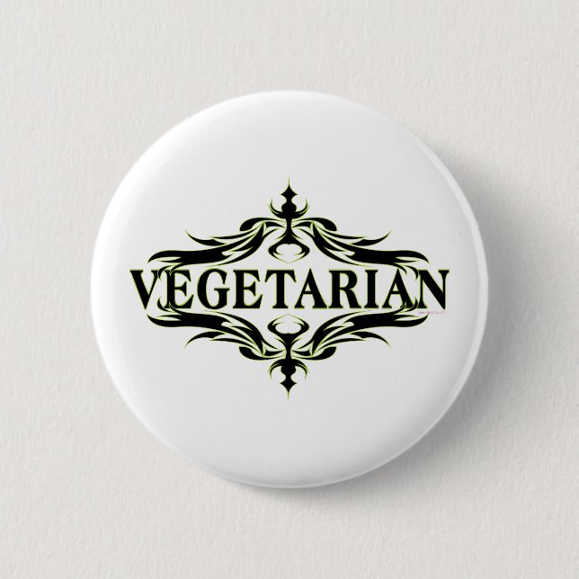 Elegant Vegetarian 2 Inch Round Button (Front)