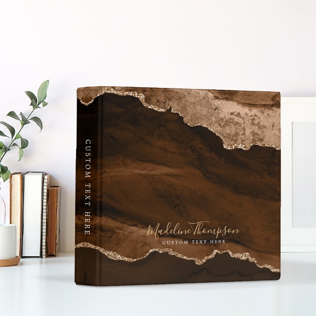 Elegant Velvet Rust Gold Marble Agate Geode Binder (Creator Uploaded)