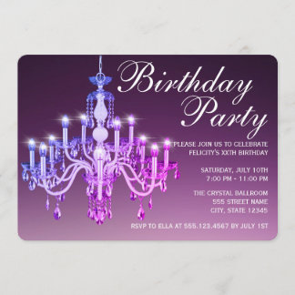 Elegant Venetian Chandelier | Birthday Party Invitation