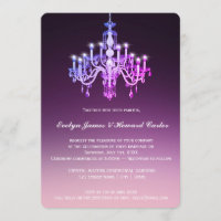 Elegant Venetian Chandelier | Wedding Invitation