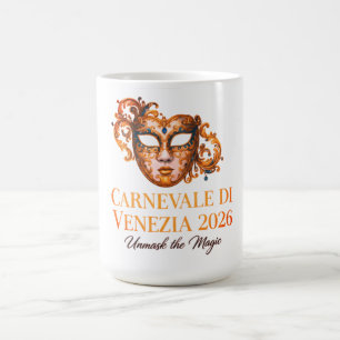 Elegant Venetian Mask Ceramic Mug