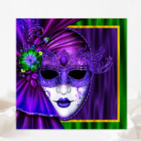 Elegant Venetian Mask Mardi Gras Wedding