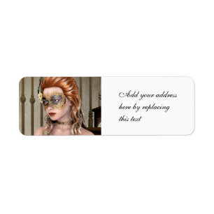 Elegant Venetian Masquerade Portrait Art