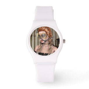 Elegant Venetian Masquerade Portrait Art Watch
