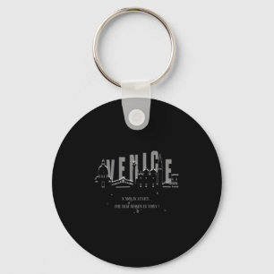 Elegant Venice Skyline Xmas Version  Keychain