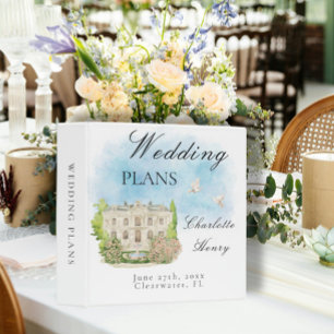 Elegant Venue flowers White Doves Wedding Plans Binder