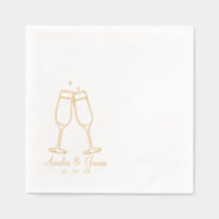 Élégant verre de Champagne Cocktail Mariage
