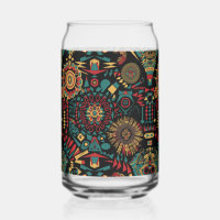 Élégant verre de Cobalt "Motifs inspirés du patrim
