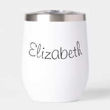 Élégant verre de vin sans pierre personnalisable