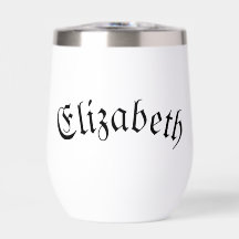 Élégant verre de vin sans pierre personnalisable