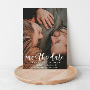 Elegant Vertical Photo Wedding Magnet Modern