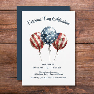 Elegant Veterans Day Party Invitation
