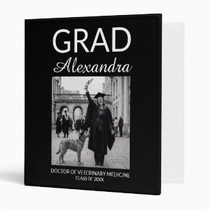 Elegant Veterinary Medicine Graduation Photo Album Binder