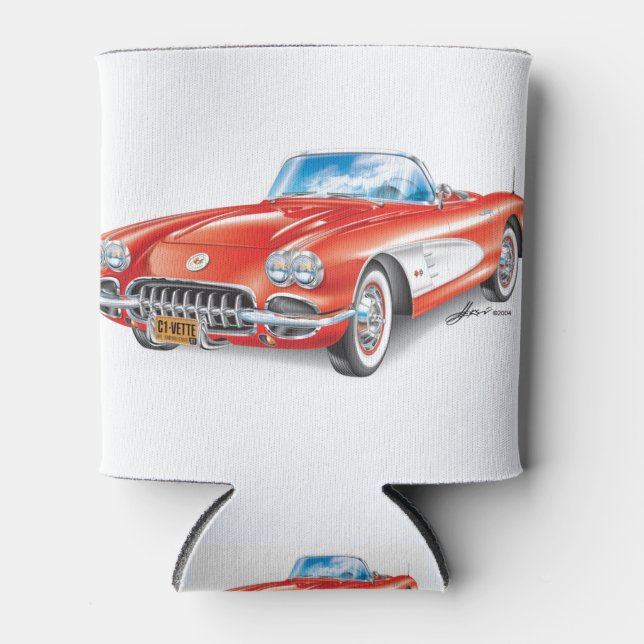 ELEGANT VETTE AUTOMOBILE ART CAN COOLER (Front)