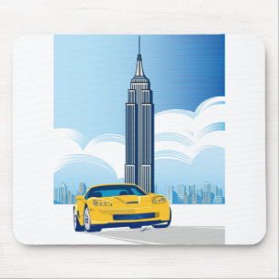 ELEGANT VETTE AUTOMOBILE ART MOUSE PAD