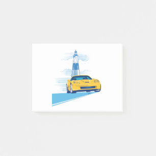 ELEGANT VETTE AUTOMOBILE ART POST-IT NOTES