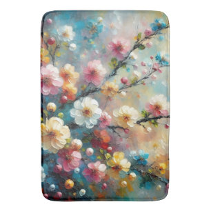 Elegant & Vibrant Floral - Bloom Boldly with Colou Bath Mat