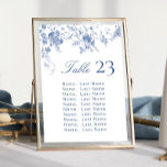 Elegant Victorian Blue Floral Seating Chart Cards<br><div class="desc">For further customization,  please click the "customize further" link and use our design tool to modify this template. 
 If you need help or matching items,  please contact me.</div>