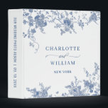 Elegant Victorian Blue Floral Wedding photo album Binder<br><div class="desc">Personal holiday photo album 3 ring binder.</div>