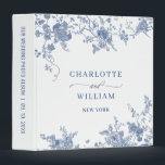 Elegant Victorian Blue Floral Wedding photo album Binder<br><div class="desc">Personal holiday photo album 3 ring binder.</div>