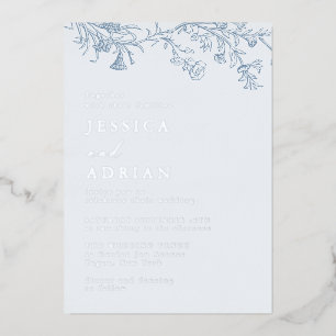 Elegant Victorian Blue Wedding Silver