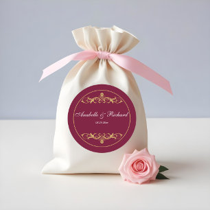 Elegant Victorian Classic Round Sticker