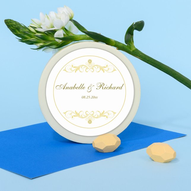 Elegant Victorian Classic Round Sticker (Creator Uploaded)