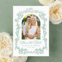 Elegant Victorian Floral Wedding Save the Date