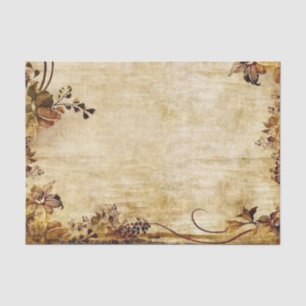 Elegant Victorian Flowers and Background Tissue Paper