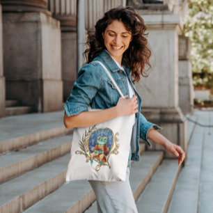 Elegant Victorian Frog Tote Bag