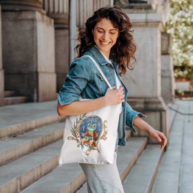 Elegant Victorian Frog Tote Bag (Creator Uploaded)