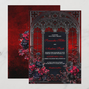 Elegant Victorian Gothic Wedding Invitations