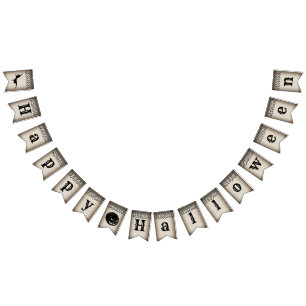 Elegant Victorian Lace Halloween Bunting Banner