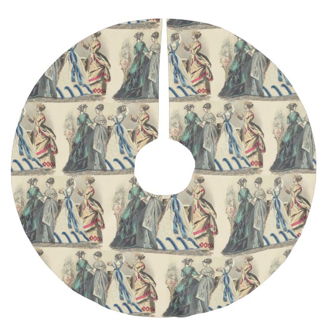 Elegant Victorian Ladies  Brushed Polyester Tree Skirt (Front)