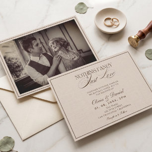 Elegant Victorian Old Money Photo Wedding Invitation