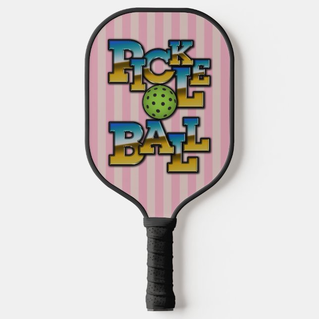 Elegant Victorian Pickleball Text Design Paddle (Front)