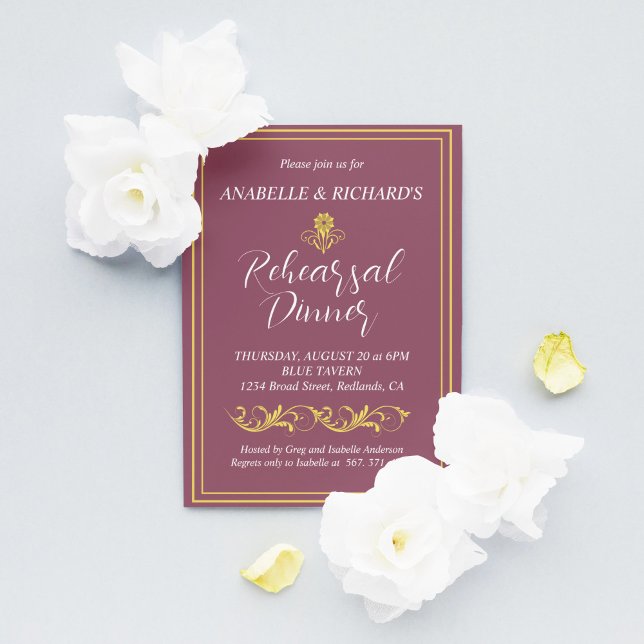 Elegant Victorian Rehearsal Dinner Invitation (Creator Uploaded)