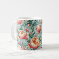 Elegant Victorian Style Floral Peonies Tulips